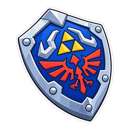 Hylian Shield cursor: the Hylian Shield, sticker style