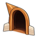 Jerry Mouse hover pointer: mouse hole pointing up-left