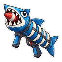 Jinx hover pointer: Fishbones, her shark rocket launcher