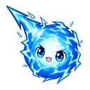 Kakashi Hatake hover pointer: a Chidori lightning orb pointing up-left