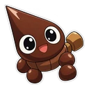 Killua Zoldyck hover pointer: a Chocorobo chocolate pointing up-left