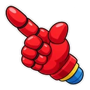 Kissy Missy hover pointer: red GrabPack hand