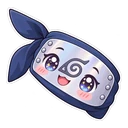 Kurama hover pointer: a Leaf Village headband pointing up-left