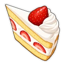 L Lawliet hover pointer: a strawberry shortcake slice pointing up-left