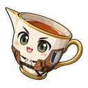 Levi Ackerman hover pointer: a teacup pointing up-left