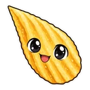 Light Yagami hover pointer: a potato chip pointing up-left