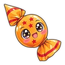 Majin Buu hover pointer: a wrapped candy pointing up-left