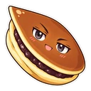 Mikey Sano hover pointer: a dorayaki pointing up-left