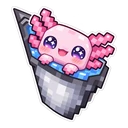Minecraft Axolotl hover pointer: Bucket of Axolotl