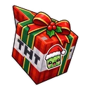 Minecraft Christmas hover pointer: TNT wrapped like a present