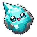 Minecraft Diamond Sword hover pointer: raw diamond