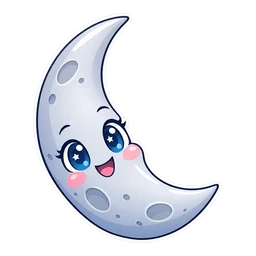 Moon Bunny hover pointer: silver crescent moon pointing up-left