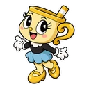Ms. Chalice cursor: chibi Ms. Chalice, sticker style