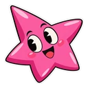 Mugman hover pointer: a pink parry star pointing up-left