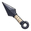 Naruto Uzumaki hover pointer: a kunai pointing up-left