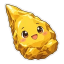 No-Face hover pointer: a gold nugget pointing up-left