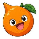 One Piece Nami hover pointer: a tangerine pointing up-left
