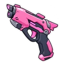 Overwatch D.Va hover pointer: her pink light gun pointing up-left