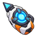 Overwatch Tracer hover pointer: a pulse bomb pointing up-left