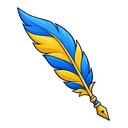 Owl Quill hover pointer: feather quill pointing up-left