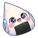 Pachimari hover pointer: a rice ball pointing up-left