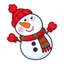 Peppa Pig Christmas hover pointer: little snowman pointing up-left