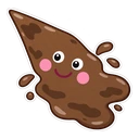 Peppa Pig hover pointer: muddy puddle pointing up-left