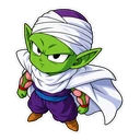 Piccolo cursor: chibi Piccolo in his cape, sticker style