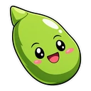 Piccolo hover pointer: a Senzu bean pointing up-left