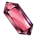 Pink Kunzite Cursor cursor: faceted pink kunzite crystal with glossy highlights, tilted towards the upper left