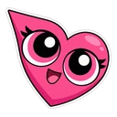 Powerpuff Blossom hover pointer: pink heart pointing up-left
