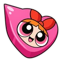 Powerpuff Chemical X hover pointer: heart-shaped candy pointing up-left
