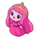 Princess Bubblegum cursor: chibi Princess Bubblegum, sticker style