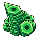 Roblox Robux hover pointer: stack of gold Robux