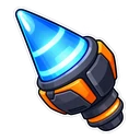 Rocket League Dominus hover pointer: a goal light pointing up-left