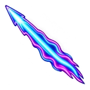 Rocket League Neon hover pointer: a neon boost trail pointing up-left