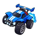Rocket League Octane cursor: the Octane car mid-boost, sticker style