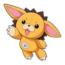 Rukia Kuchiki hover pointer: Chappy the bunny pointing up-left