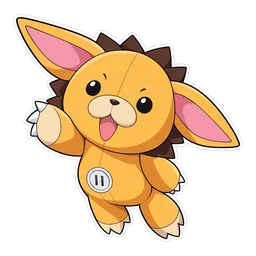 Rukia Kuchiki hover pointer: Chappy the bunny pointing up-left