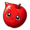 Ryuk hover pointer: a red apple pointing up-left
