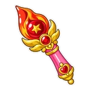Sailor Mars hover pointer: a fire talisman pointing up-left