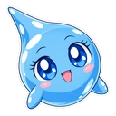 Sailor Mercury hover pointer: a water bubble pointing up-left