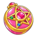 Sailor Moon Brooch cursor: the Transformation Brooch, sticker style