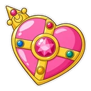 Sailor Moon Brooch hover pointer: a pink heart pointing up-left