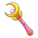 Sailor Moon hover pointer: the Moon Stick pointing up-left