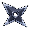 Sasuke Uchiha hover pointer: a shuriken pointing up-left