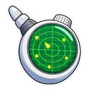 Shenron hover pointer: a Dragon Radar pointing up-left
