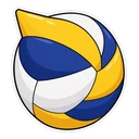 Shoyo Hinata hover pointer: a volleyball pointing up-left