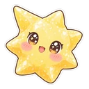 Soot Sprite hover pointer: a konpeito star pointing up-left