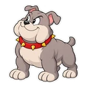 Spike the Bulldog cursor: Spike the bulldog, sticker style